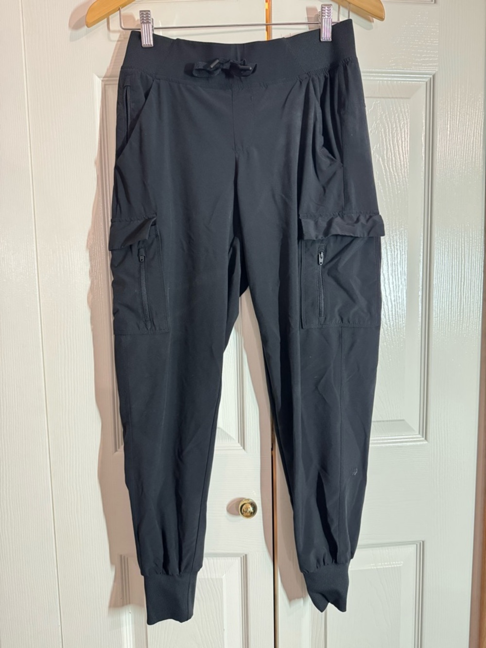 All In Motion Women's Active Light Mid-Rise Cargo Jogger Pants - Black - XS